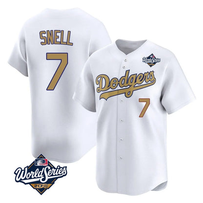 Los Angeles Dodgers #7 Blake Snell Player Gold MIKSHPS Collection Limited World Series Home Stitched Jerseys