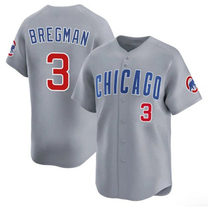 Chicago Cubs #3 Alex Bregman Gray MIKSHPS 2026 Limited Stitched Jersey