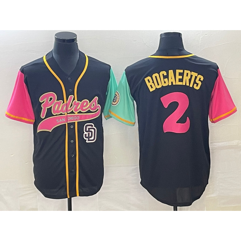 San Diego Padres #2 Xander Bogaerts Brack MIKSHPS NEW 2023 City Connect Cool Base Stitched Jersey