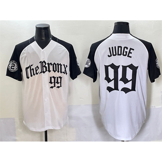 New York Yankees #99 Aaron Judge White Black MIKSHPS 'Gothic Legacy Edition' Vapor Premier Limited Stitched Jersey