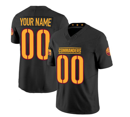 Custom W.Commanders Active Player Black MIKSHPS 2023 F.U.S.E. Vapor Limited Stitched Jersey