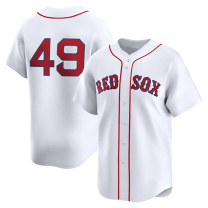Boston Red Sox #49 Tim Wakefield White MIKSHPS Home Limited Player Jersey