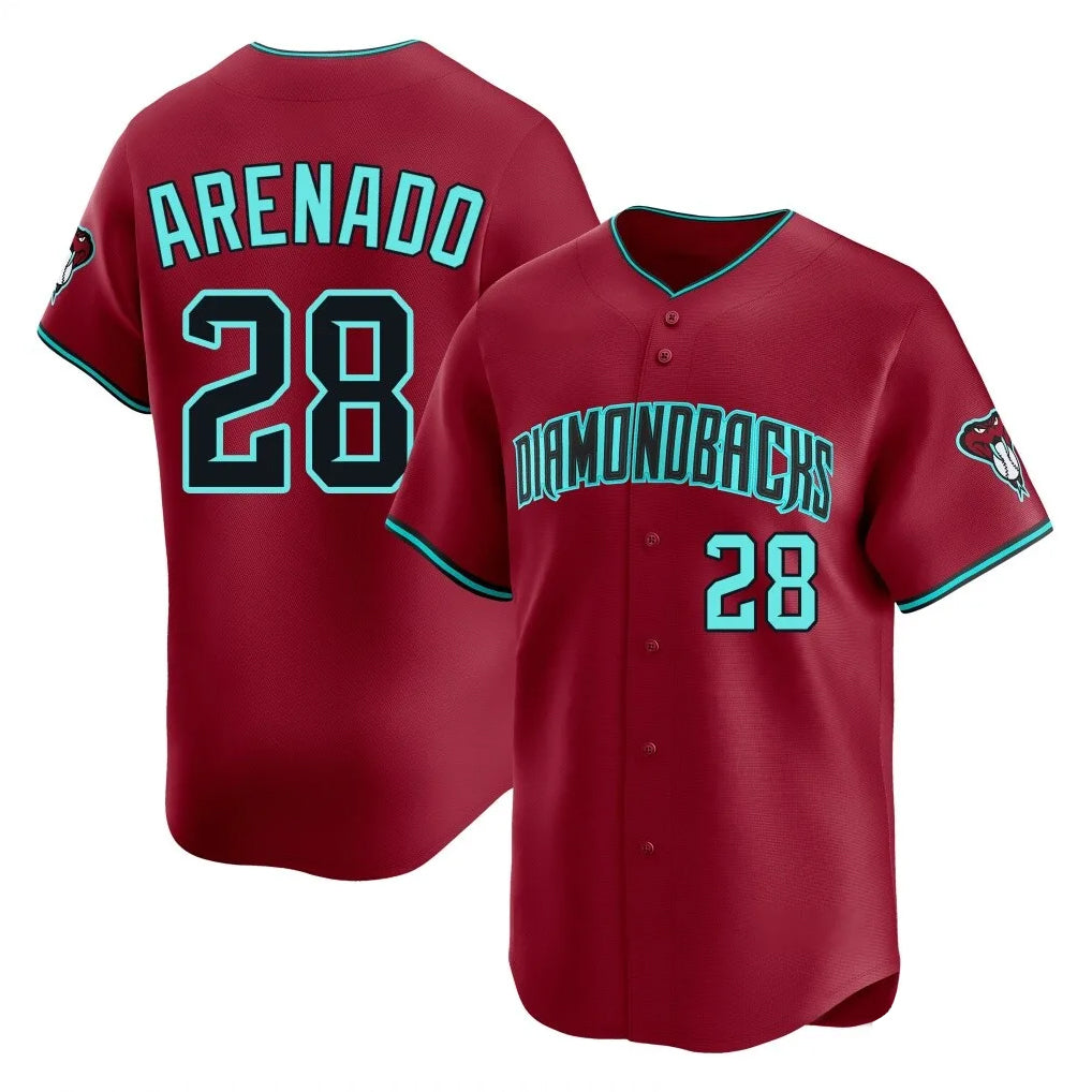 Arizona Diamondbacks #28 Nolan Arenado Player Red MIKSHPS Limited Home Game Stitched Jerseys