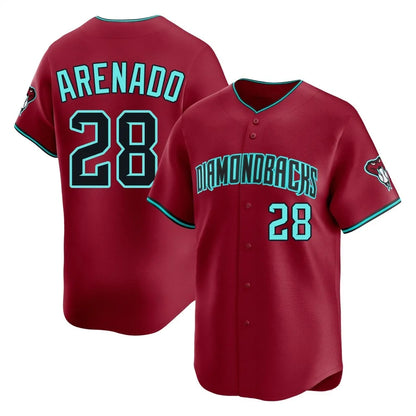 Arizona Diamondbacks #28 Nolan Arenado Player Red MIKSHPS Limited Home Game Stitched Jerseys