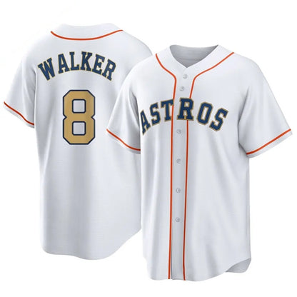 Houston Astros #8 Christian Walker Player Gold MIKSHPS Collection Game Home Stitched Jerseys