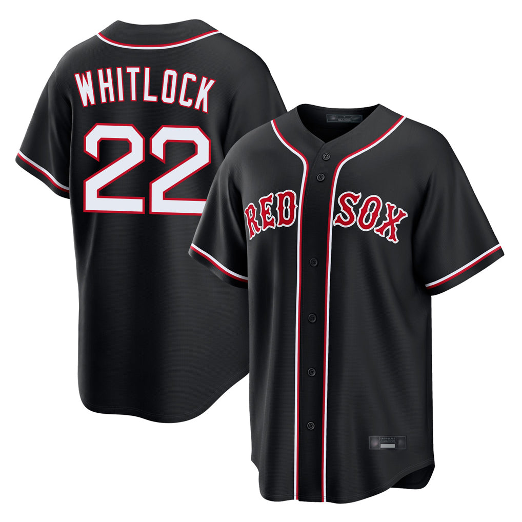 Boston Red Sox #22 Garrett Whitlock Player Black MIKSHPS Out Home Game Stitched Jerseys
