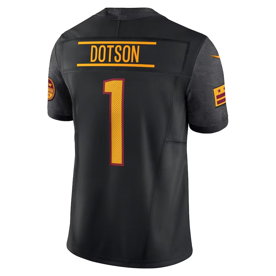 W.Commanders #1 Jahan Dotson Alternate Vapor F.U.S.E. Limited Jersey - Black MIKSHPS