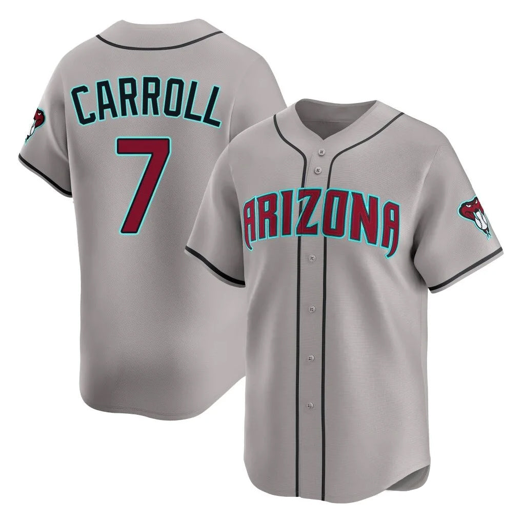 Arizona Diamondbacks #7 Corbin Carroll Player Gray MIKSHPS Road Limited Home Game Stitched Jerseys