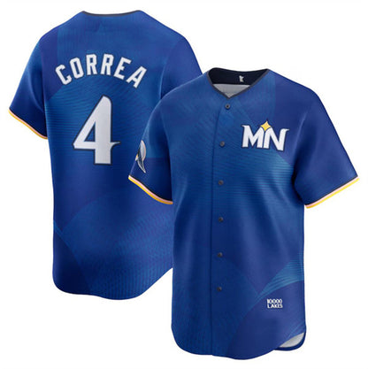 Minnesota Twins #4 Carlos Correa Royal MIKSHPS 2024 City Connect Limited Stitched Jersey