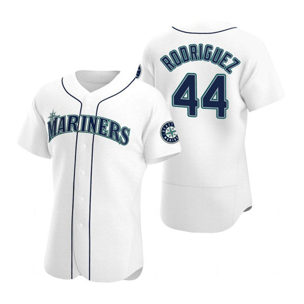 Seattle Mariners #44 Julio Rodr¨ªguez White MIKSHPS Flex Base Stitched Jersey