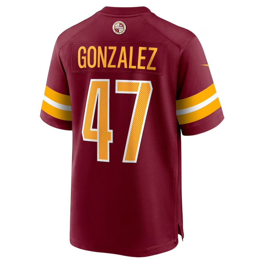 W.Commanders #47 Zane Gonzalez Burgundy MIKSHPS Game Jersey