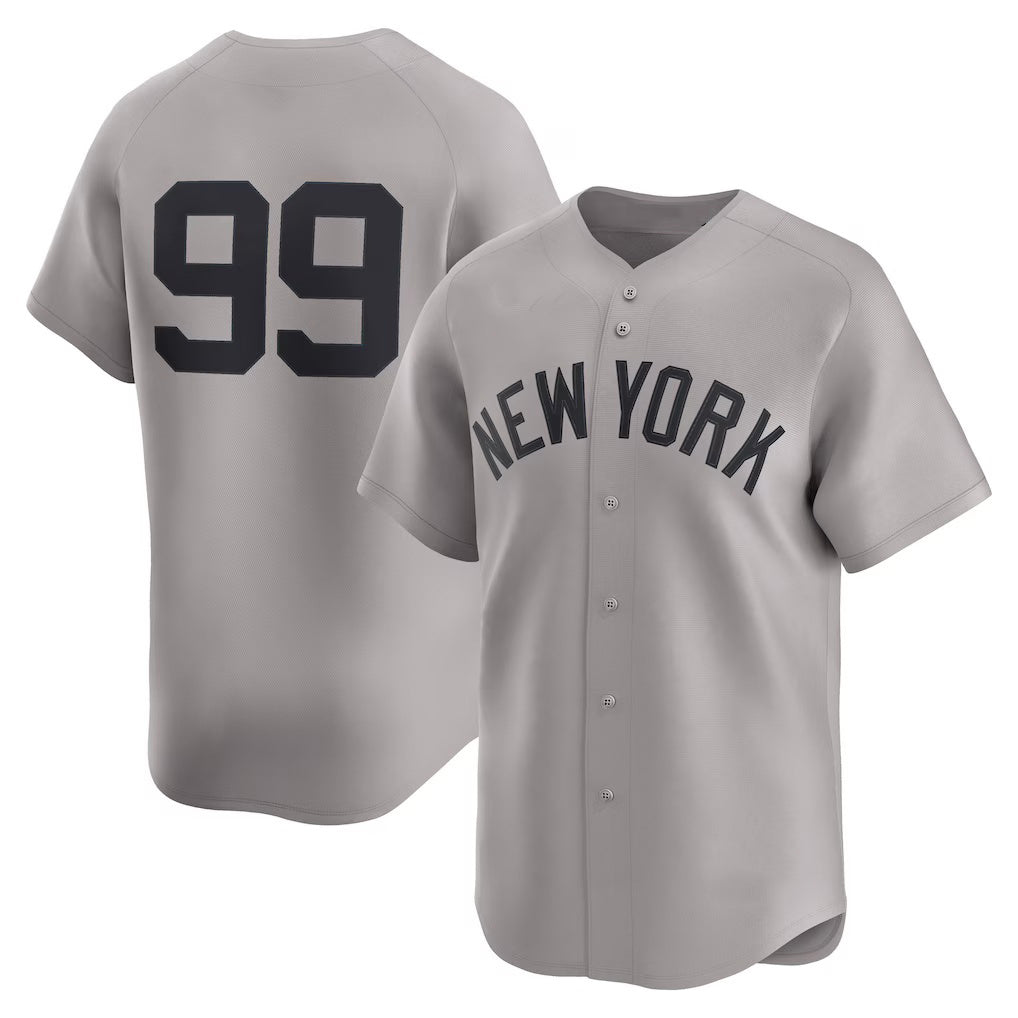 New York Yankees #99 Aaron Judge Gray MIKSHPS Road Limited Player Jersey
