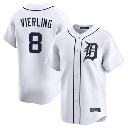 Detroit Tigers #8 Matt Vierling Player White MIKSHPS Home Limited Stitched Jerseys