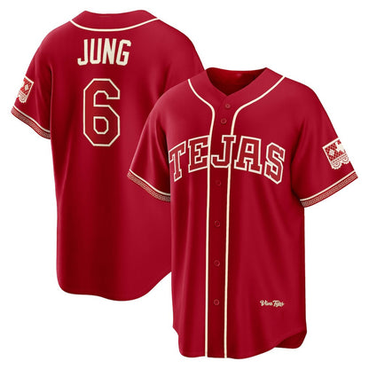 Texas Rangers #6 Josh Jung Red MIKSHPS 2026 City Connect Stadium Jersey