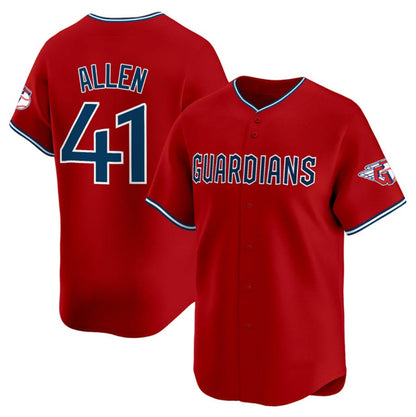 Cleveland Guardians #41 Carlos Santana Red MIKSHPS Alternate Limited Stitched Jersey
