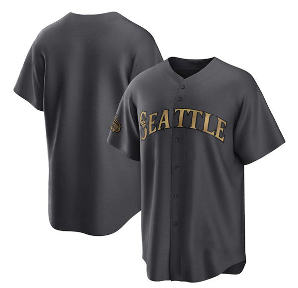 Seattle Mariners Blank Charcoal MIKSHPS 2022 All-Star Cool Base Stitched jersey