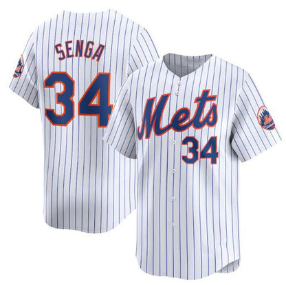 New York Mets #34 Kodai Senga White MIKSHPS 2024 Home Limited Stitched Jersey