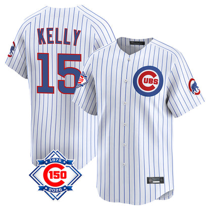 Chicago Cubs #15 Carson Kelly Player White MIKSHPS 150th Anniversary Limited Home Game Stitched Jerseys