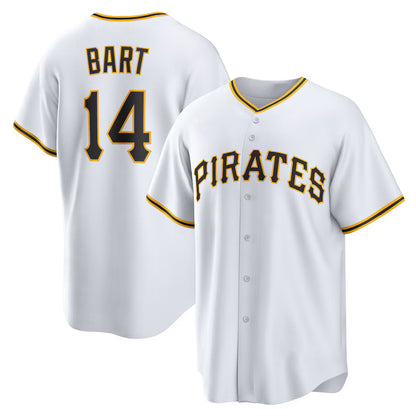 Pittsburgh Pirates #14 Joey Bart White MIKSHPS Home Replica Jersey