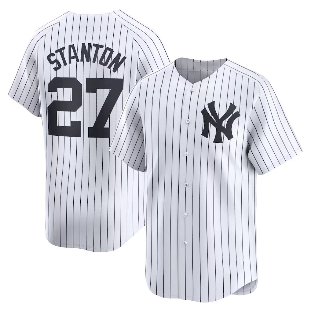 New York Yankees #27 Giancarlo Stanton White MIKSHPS Home Limited Player Jersey