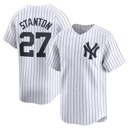 New York Yankees #27 Giancarlo Stanton White MIKSHPS Home Limited Player Jersey