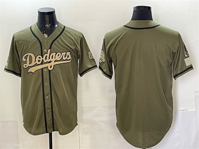 Los Angeles Dodgers Blank Olive MIKSHPS 2026 Armed Forces Day Stitched Jersey 2