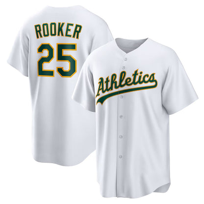 Oakland Athletics #25 Brent Rooker White MIKSHPS Home Replica Jersey
