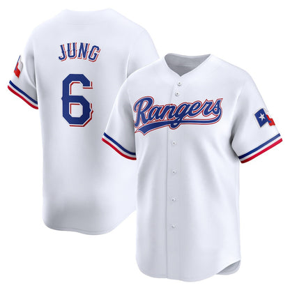 Texas Rangers #6 Josh Jung White MIKSHPS Home Limited Player Jersey