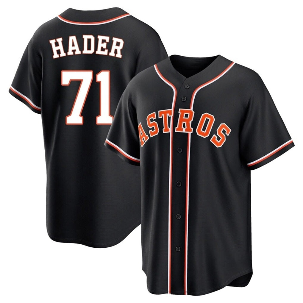 Houston Astros #71 Josh Hader Player Black MIKSHPS Fashion Out Home Game Stitched Jerseys