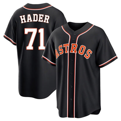 Houston Astros #71 Josh Hader Player Black MIKSHPS Fashion Out Home Game Stitched Jerseys