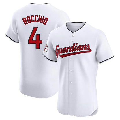 Cleveland Guardians #4 Brayan Rocchio Player White MIKSHPS Limited Elite Home Stitched Jerseys
