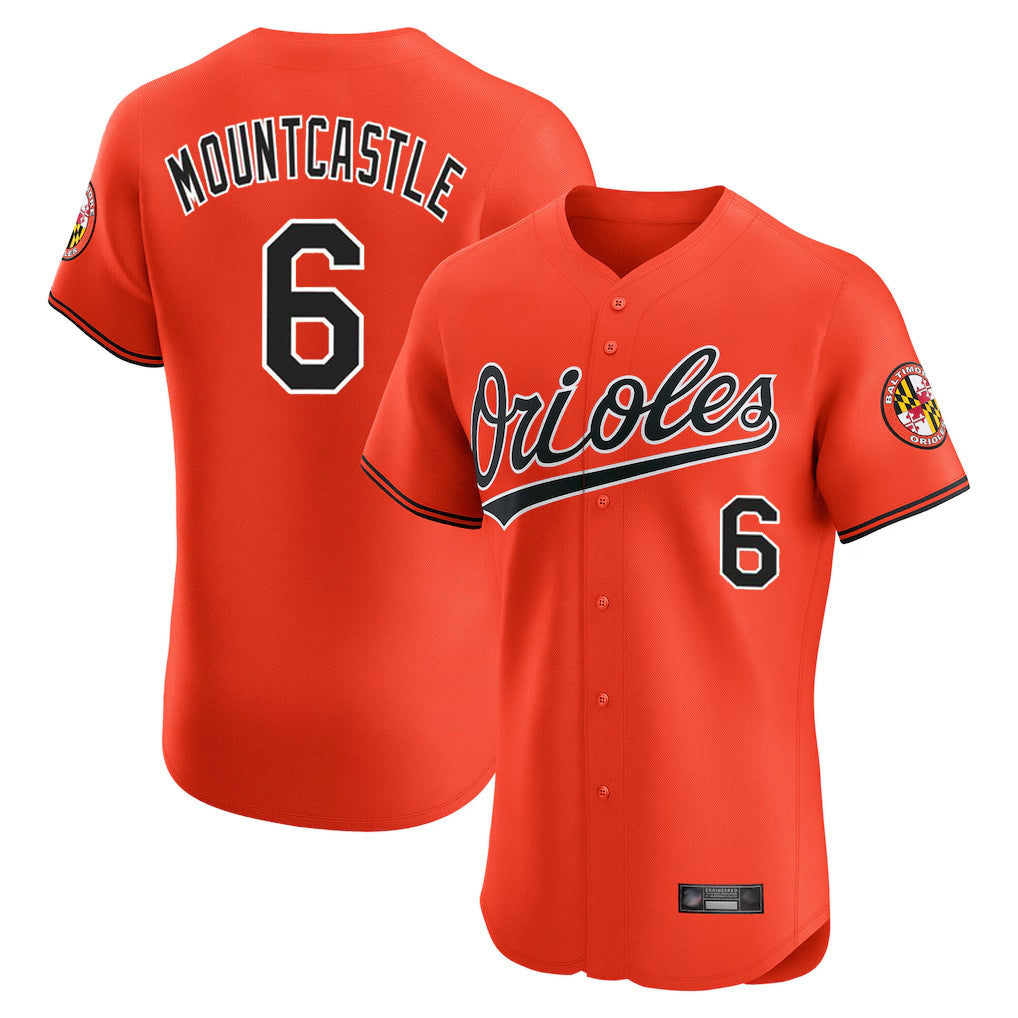 Baltimore Orioles #6 Ryan Mountcastle Player Orange MIKSHPS Limited Elite Home Game Stitched Jerseys