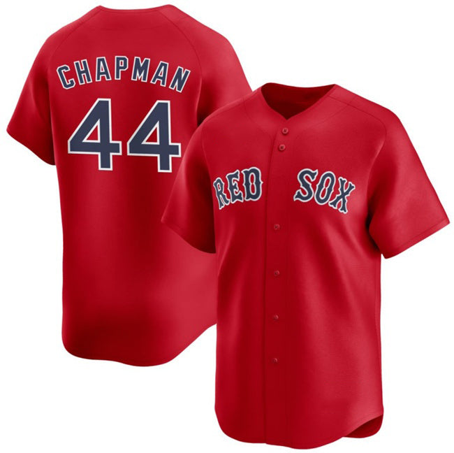 Boston Red Sox #44 Aroldis Chapman Red MIKSHPS 2025 Alternate Limited Stitched Jersey