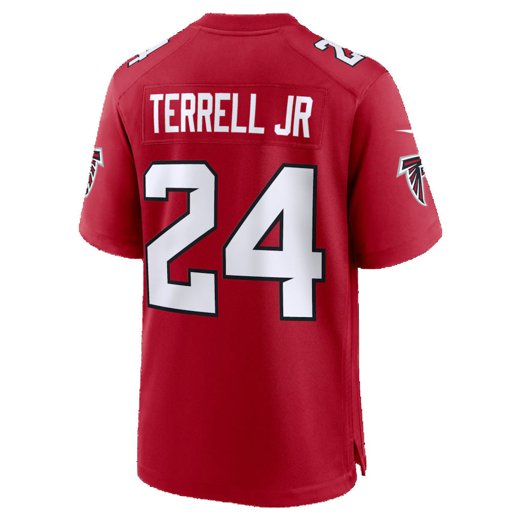 A.Falcons #24 A.J. Terrell Red MIKSHPS Game Jersey