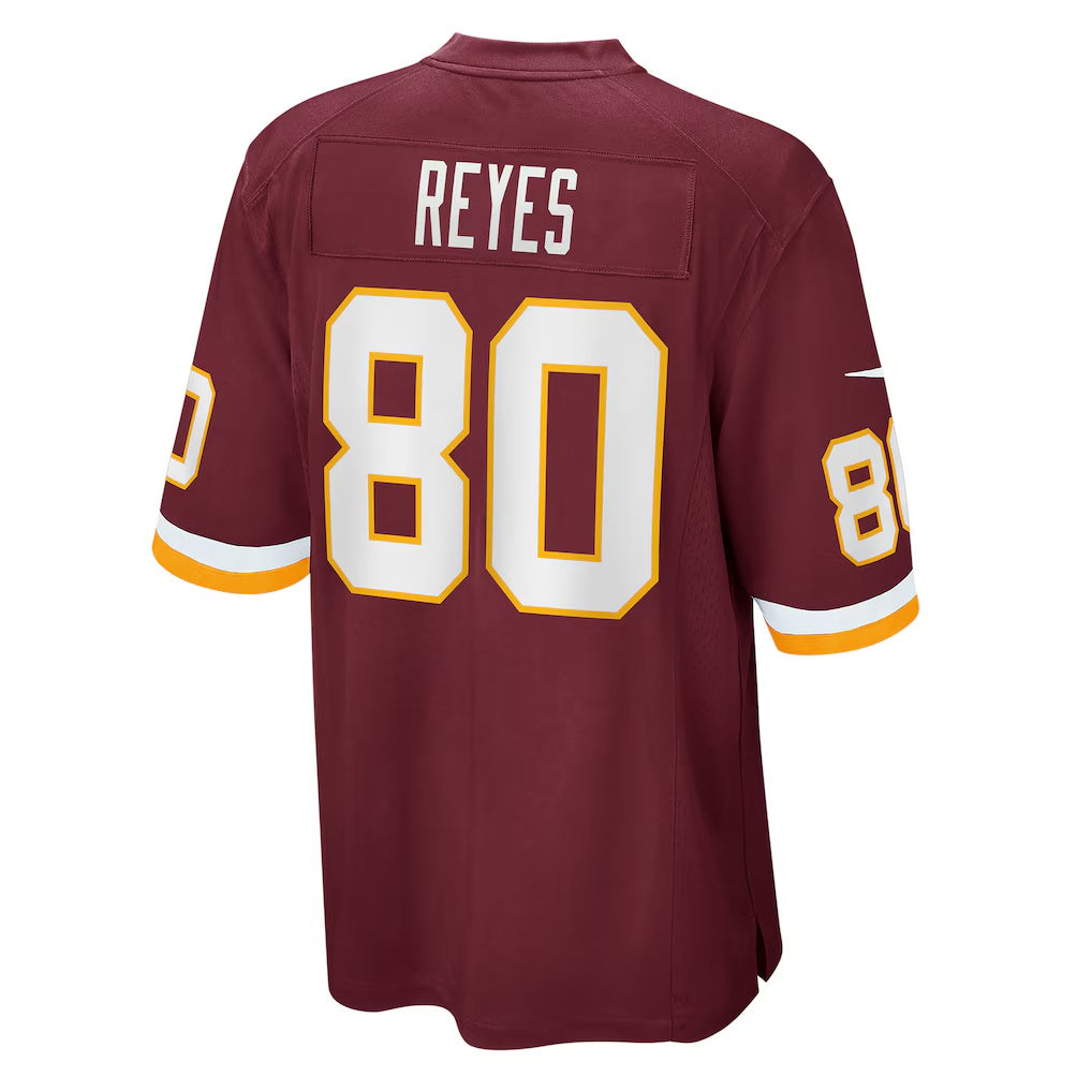 W.Football Team #80 Sammis Reyes Burgundy MIKSHPS Game Jersey