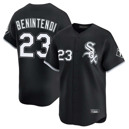 Chicago White Sox #23 Andrew Benintendi Player Black MIKSHPS Limited Home Stitched Jerseys