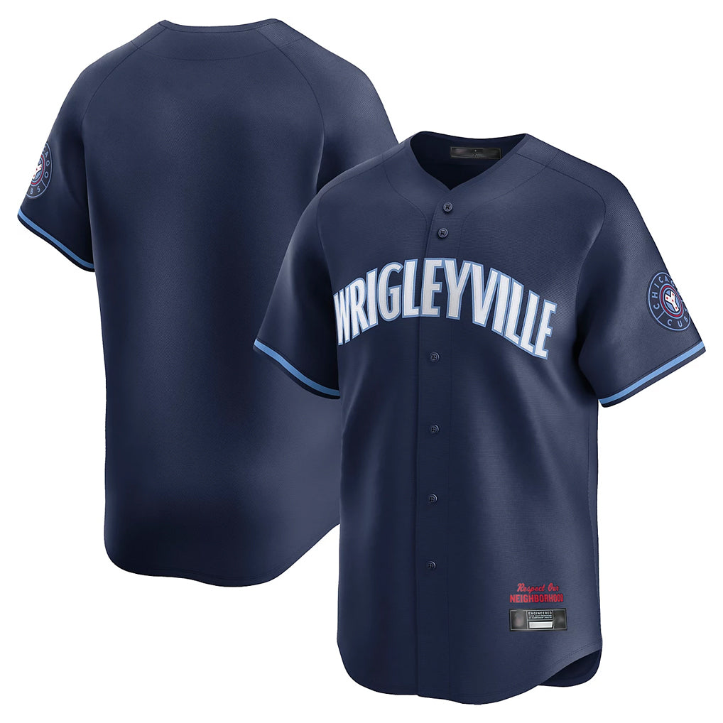 Chicago Cubs Navy MIKSHPS City Connect Limited Home Blank Player Stitched Jerseys