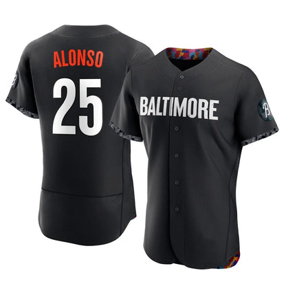 Baltimore Orioles #25 Pete Alonso Player Black MIKSHPS City Connect Limited Elite Home Game Stitched Jerseys