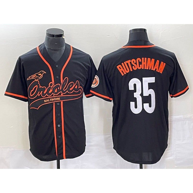 Baltimore Orioles #35 Adley Rutschman Black MIKSHPS Cool Base Stitched Jersey