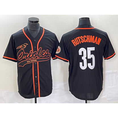 Baltimore Orioles #35 Adley Rutschman Black MIKSHPS Cool Base Stitched Jersey