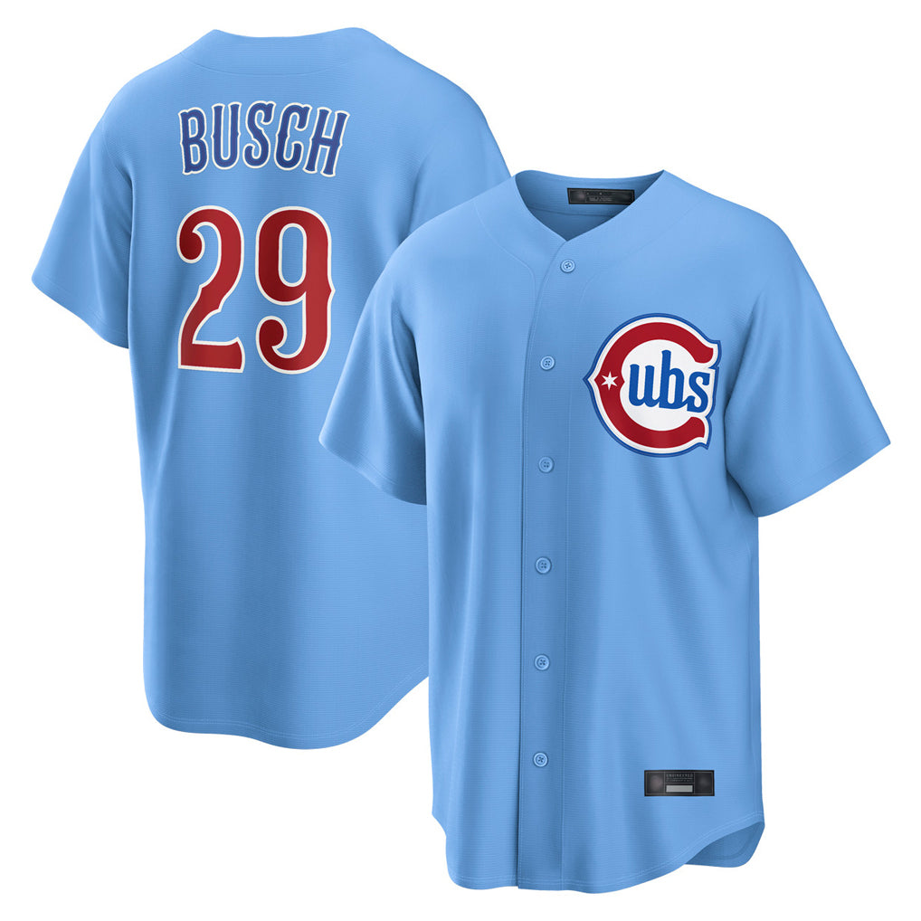 Chicago Cubs #29 Michael Busch Player Light Blue MIKSHPS Home Game Stitched Jerseys