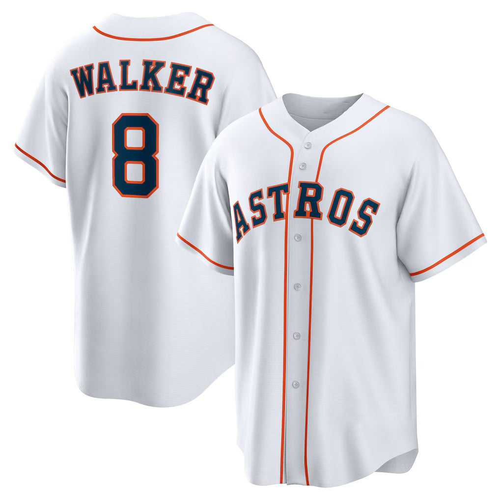 Houston Astros #8 Christian Walker White MIKSHPS Home Replica Jersey