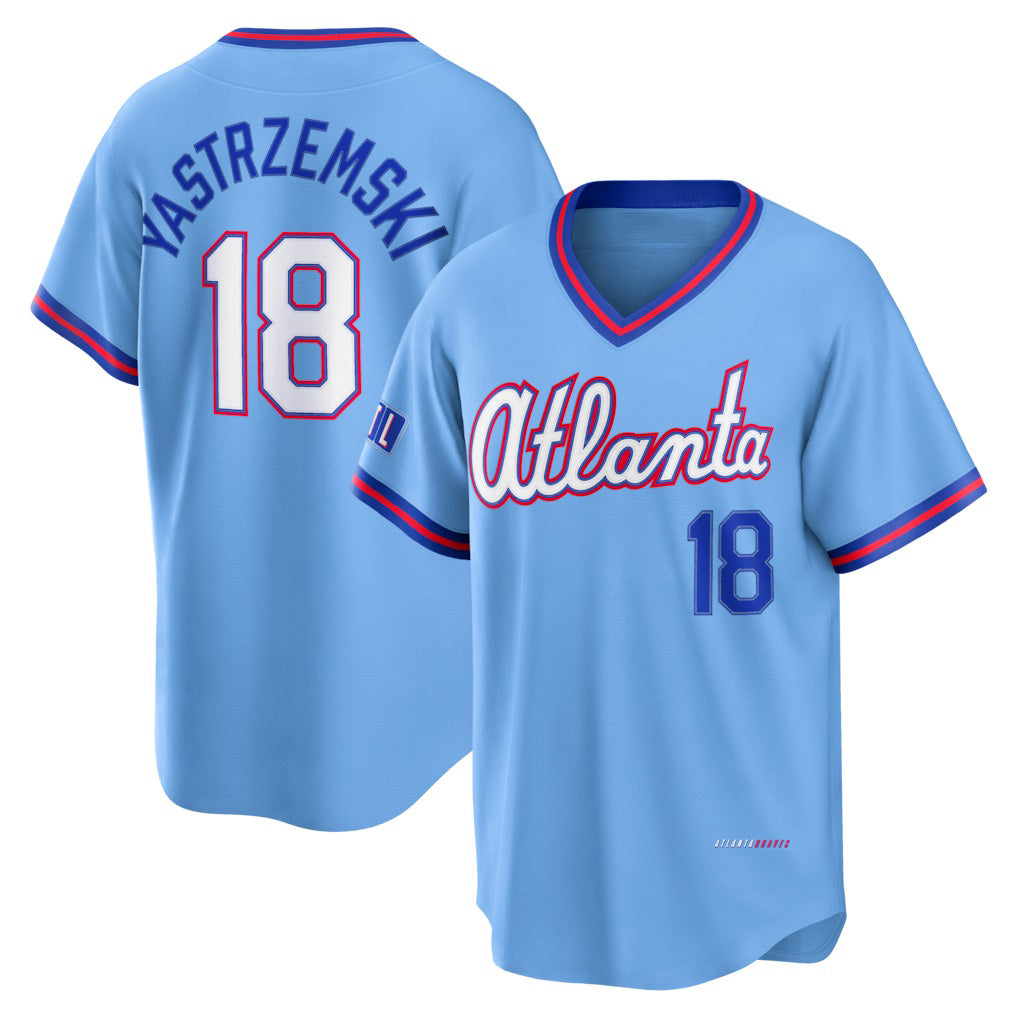 Atlanta Braves #18 Mike Yastrzemski Powder Blue MIKSHPS 2026 City Connect Stadium Jersey