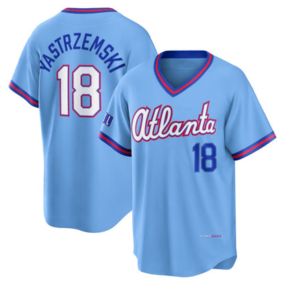 Atlanta Braves #18 Mike Yastrzemski Powder Blue MIKSHPS 2026 City Connect Stadium Jersey