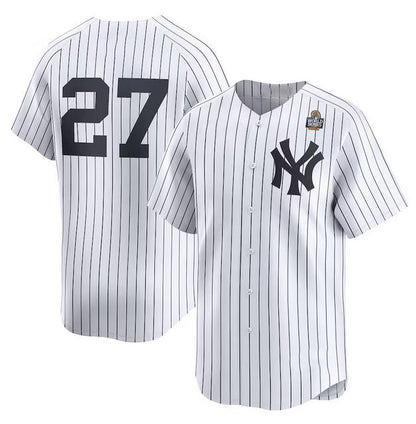 New York Yankees #27 Giancarlo Stanton White MIKSHPS 2024 World Series Home Limited Stitched Jersey