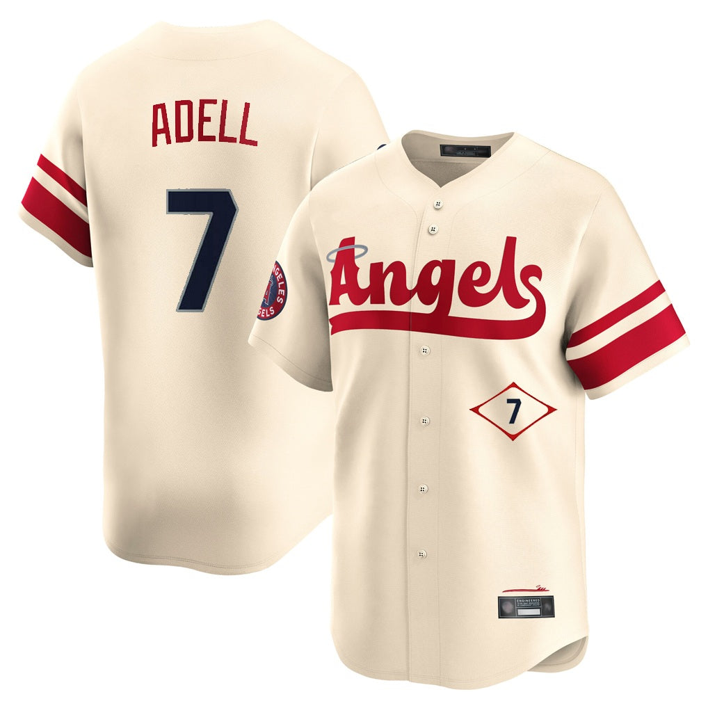 Los Angeles Angels #7 Jo Adell Player Cream MIKSHPS City Connect Limited Home Stitched Jerseys