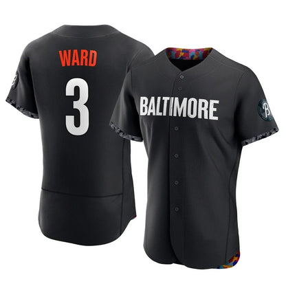 Baltimore Orioles #3 Taylor Ward Player Black MIKSHPS City Connect Limited Elite Home Game Stitched Jerseys
