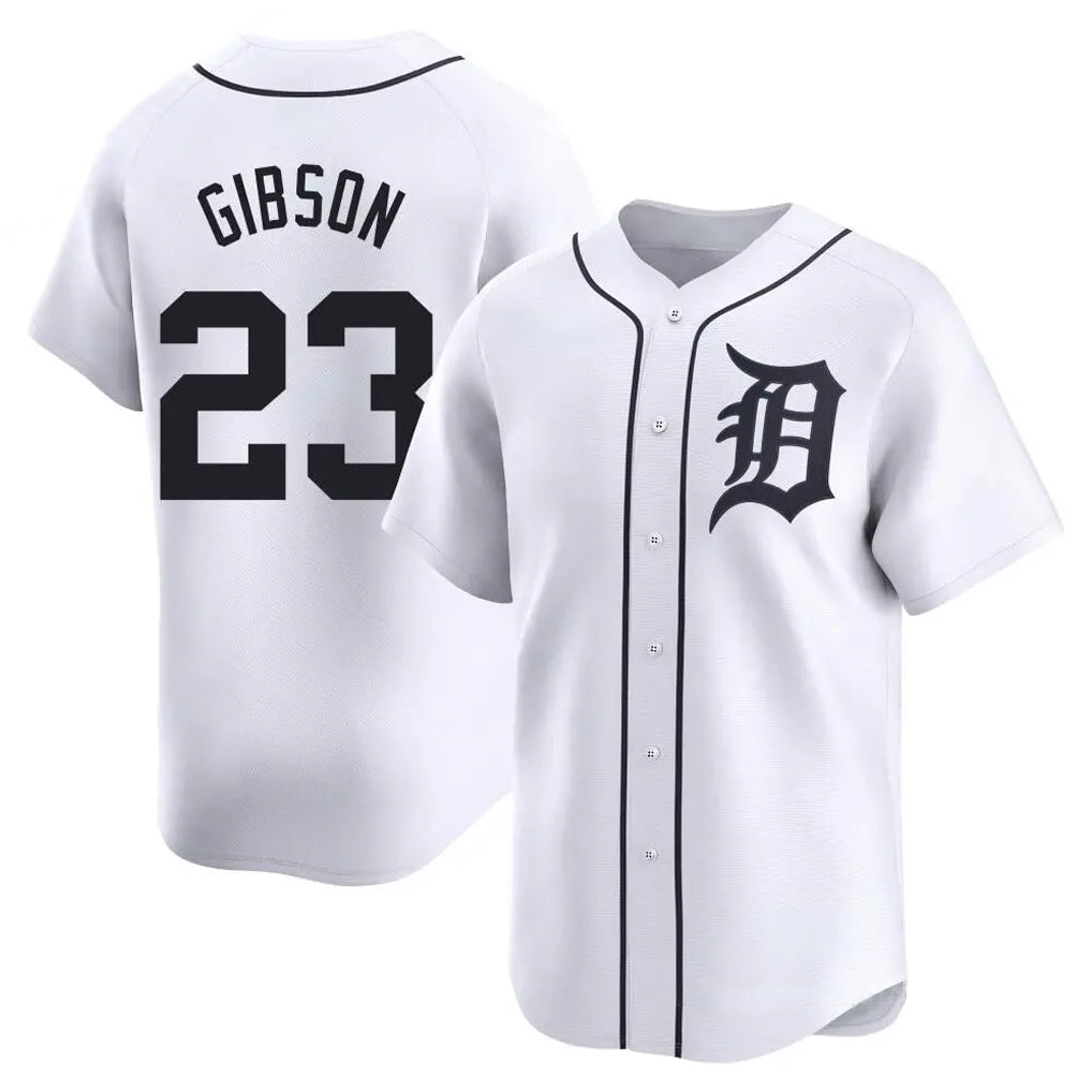 Detroit Tigers #23 Kirk Gibson Player White MIKSHPS Home Limited Stitched Jerseys
