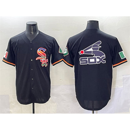 Chicago White Sox Team Big Logo Black MIKSHPS Mexico Limited Stitched Jersey