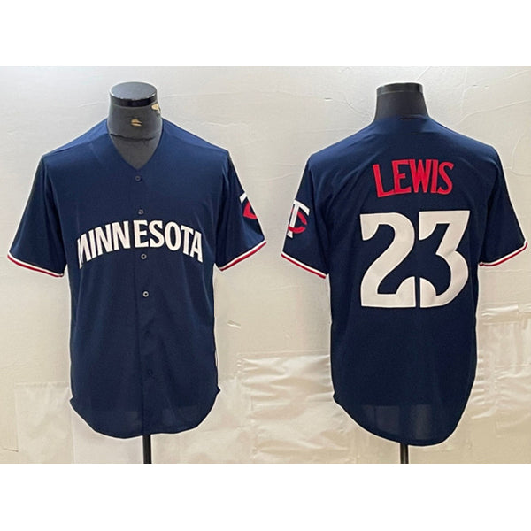 Minnesota Twins #23 Royce Lewis Navy MIKSHPS Cool Base Stitched Jersey